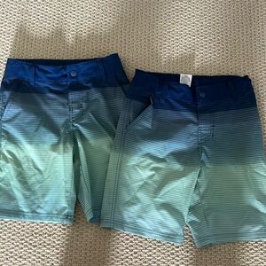 2 pairs excellent condition boys swim trunks size 10.
